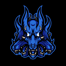 Gif animé cerbère bleu